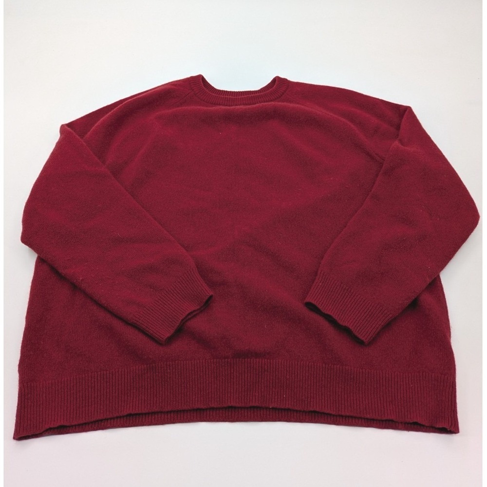 Goodthreads Lambswool Crewneck Sweater Men's Red Preppy Size 2XL Tall 2XLT